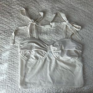 Kendall and Kylie Tie Shoulder Corset Top